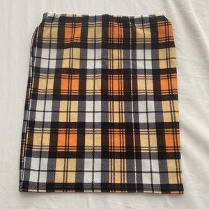 pretty yellow / orange checkered board skirt